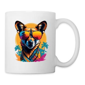 Afrikanischer Wildhund - Tasse - Weiß - Rechts