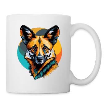 Afrikanischer Wildhund - Tasse - Weiß - Rechts