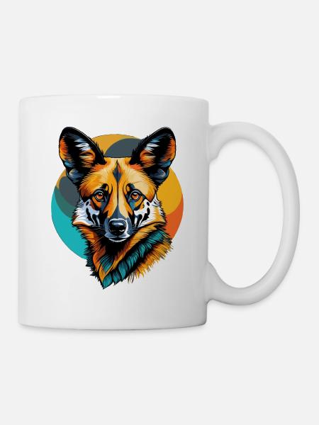 Afrikanischer Wildhund - Tasse - Weiß