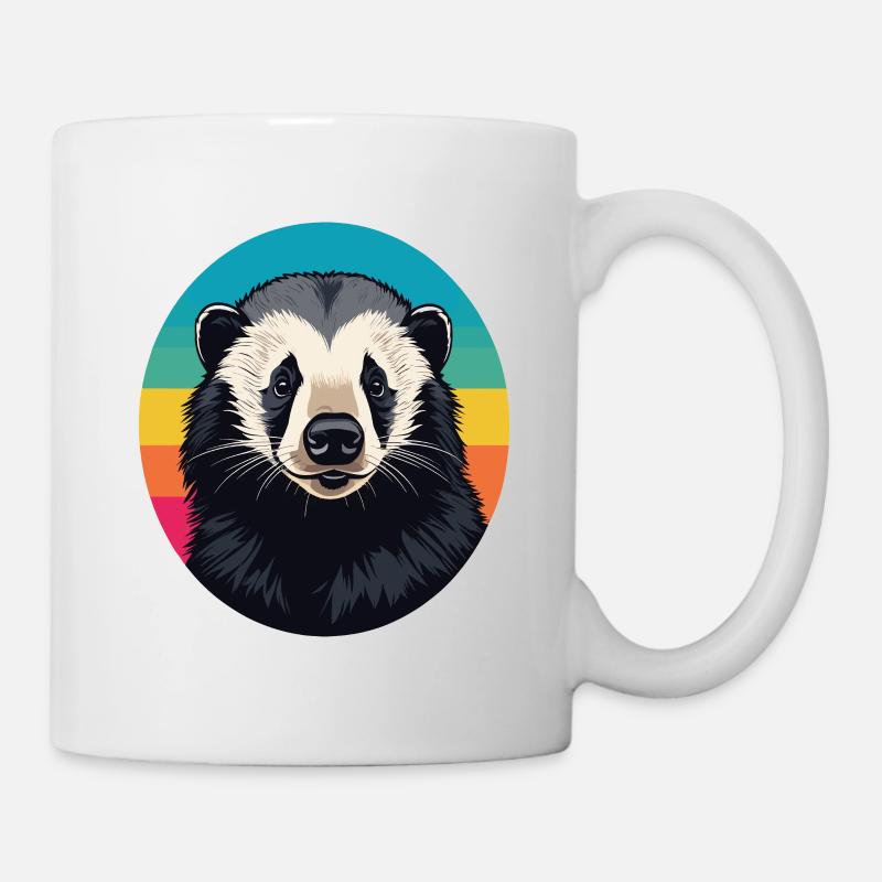 Honigdachs - Tasse - Weiß