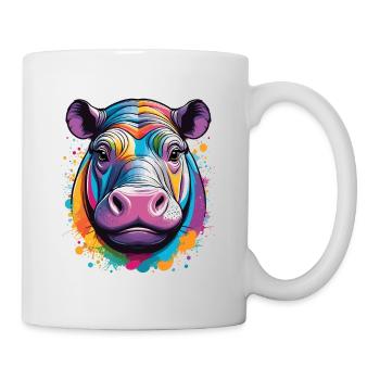 Nilpferd - Tasse - Weiß - Rechts