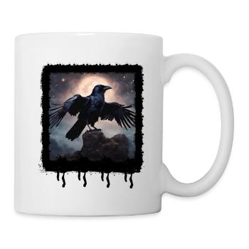 Mystic Crow - Big Raven in Moonlight Picture - Mug - white - Right