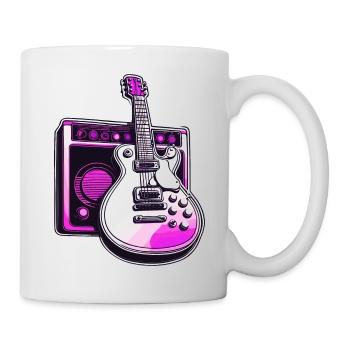 Rock n roll / Guitare / Musique / Instrument - Mug blanc - blanc - Droite