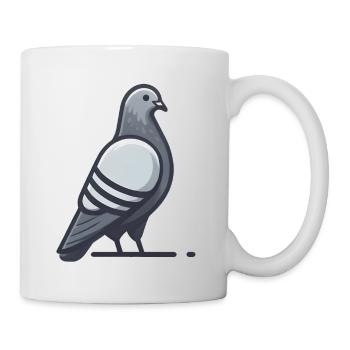 Held der Stadt - Die graue Stadttaube - Tasse - Weiß - Rechts