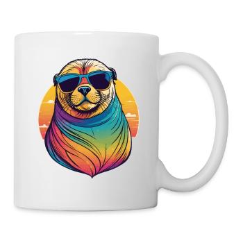 Seelöwe - Tasse - Weiß - Rechts