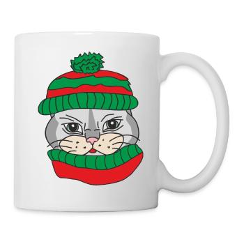 Chat mignon - Mug blanc - blanc - Droite