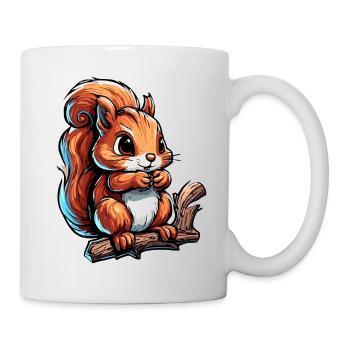 Squirrel / Animal / Rodent / Forest Animal / Comic - Mug - white - Right