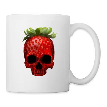 Crâne de fraise - Mug blanc - blanc - Droite