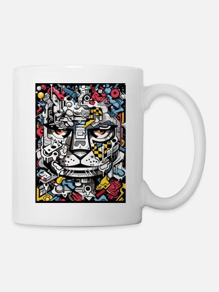 Graffiti Inspirationen: Jaguar - Tasse - Weiß