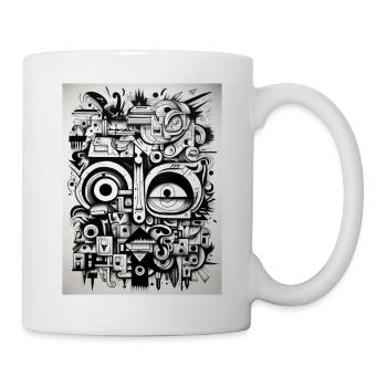 Inspirations graffiti : Paon - Mug blanc - blanc - Droite