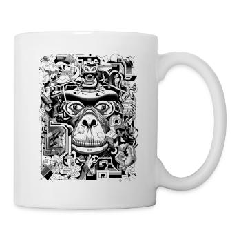 Graffiti Inspirations: Gorilla b/w - Mug - white - Right