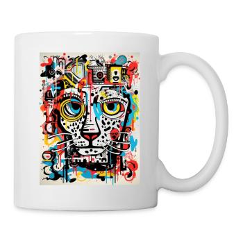 Inspirations graffiti : Léopard - Mug blanc - blanc - Droite