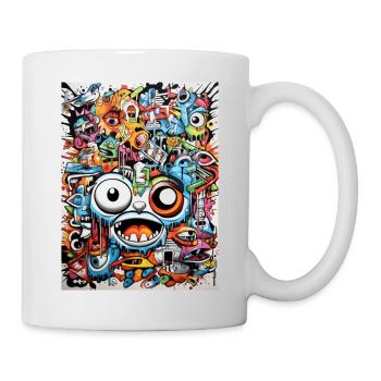 Inspirations graffiti :Hummingbird Street Art - Mug blanc - blanc - Droite