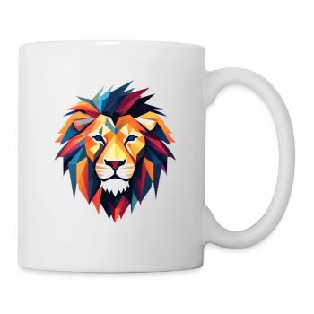 Géométrie Lion II - Mug blanc - blanc - Droite