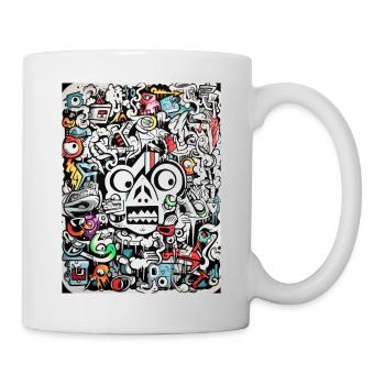 Inspirations Graffiti :Gnu Graffiti Abstrait - Mug blanc - blanc - Droite
