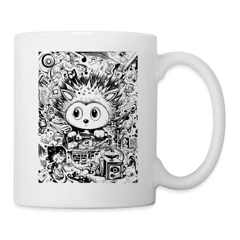 Graffiti hérisson - Mug blanc - blanc - Droite