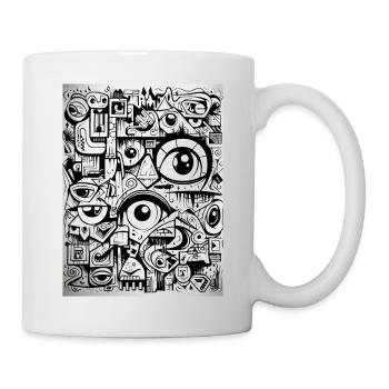 Graffiti kiwi - Mug blanc - blanc - Droite