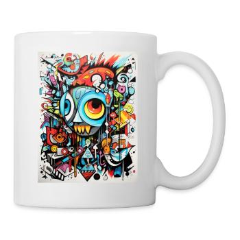 Géométrie du colibri - Mug blanc - blanc - Droite