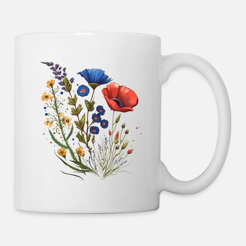 Prärie-Blumen - Tasse - Weiß
