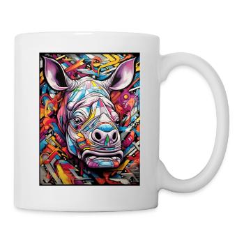 hippo graffiti - Tasse - Weiß - Rechts