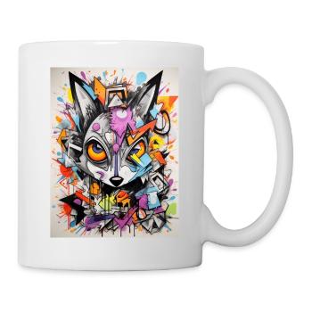 Abstrait Kangourou - Mug blanc - blanc - Droite
