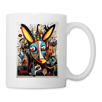piggy abstrait Graffiti - Mug blanc - blanc - Droite