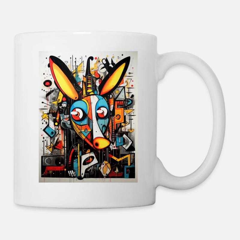 piggy abstract Graffiti - Mug - white