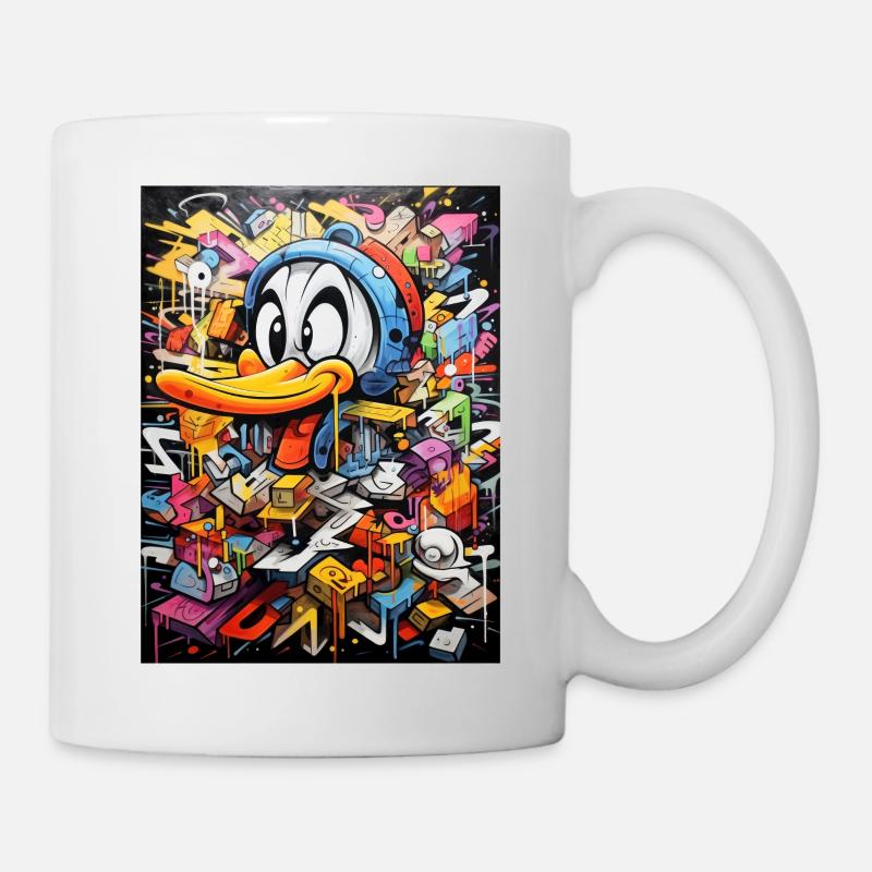 Ente Graffiti - Tasse - Weiß
