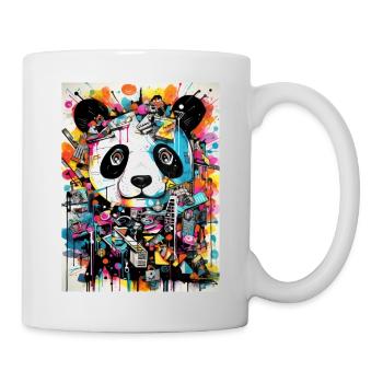 Géométrie Panda greffiti - Mug blanc - blanc - Droite