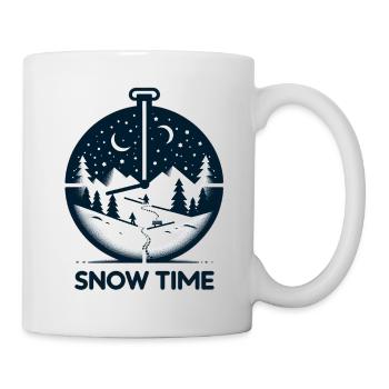 Snow time! SKI pocket watch for comfort skiing - Mug - white - Right
