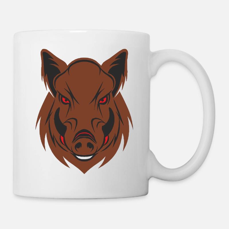 Tête Marron - Mug blanc - blanc