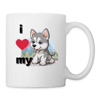Husky Baby - Dog Puppy - Dog Love - Cute Dog - Mug - white - Right