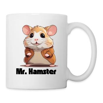 Hamster mignon avec veste - Mug blanc - blanc - Droite