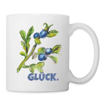 heidelbeere glück - Tasse - Weiß - Rechts