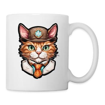 Lederhosen / Animal / Traditional costume / Tradition / Cat - Mug - white - Right