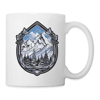 Berge Alpen - Tasse - Weiß - Rechts
