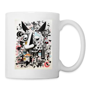 tapir geometric graffiti - Tasse - Weiß - Rechts