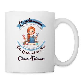 Beste Erzieherin - Tasse - Weiß - Rechts