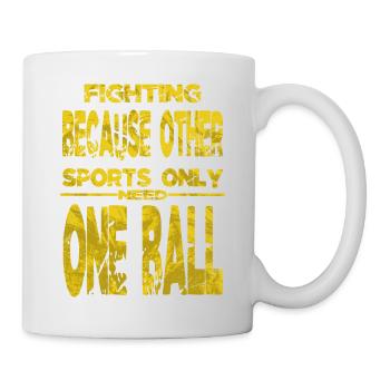hobbyists grabbling birthday present idea sports - Tasse - Weiß - Rechts