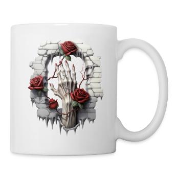Roses et illustrations : une collection gothique - Mug blanc - blanc - Droite