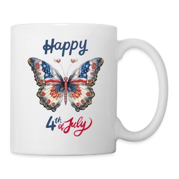Happy 4 th of july 4500 5400 px - Tasse - Weiß - Rechts