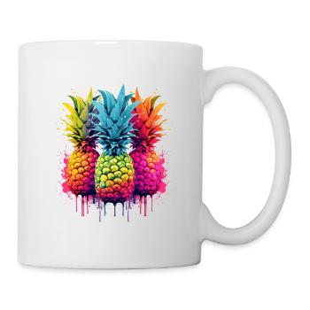 Colorful Pineapple Splash of Paint Splashes - Mug - white - Right