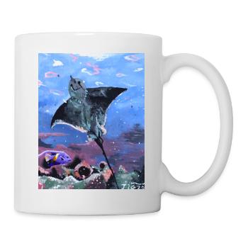 Die Anmut des Stachelrochens - Tasse - Weiß - Rechts