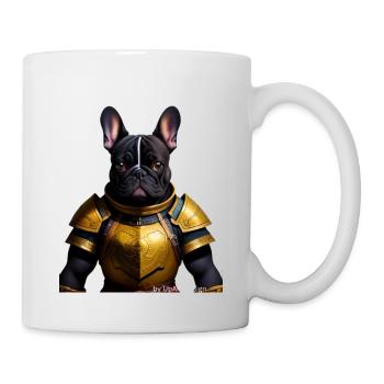 Frenchie Krieger - Tasse - Weiß - Rechts