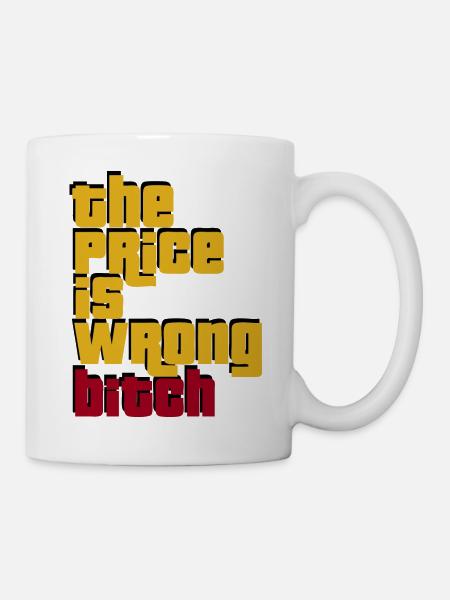 le prix, dictons, geek, élégant, cool - Mug blanc - blanc