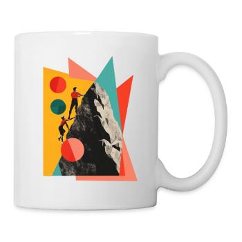 Couple of Climbers collage - Mug - white - Right