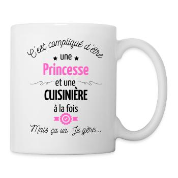 Princesse et cuisinière - Mug blanc - blanc - Droite