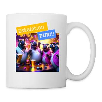 Eskalation pur! - Tasse - Weiß - Rechts