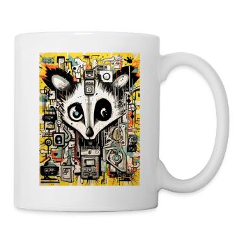 opossum graffiti geometric - Tasse - Weiß - Rechts
