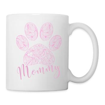 Pfotenabdruck - Dog Mommy - Tasse - Weiß - Rechts